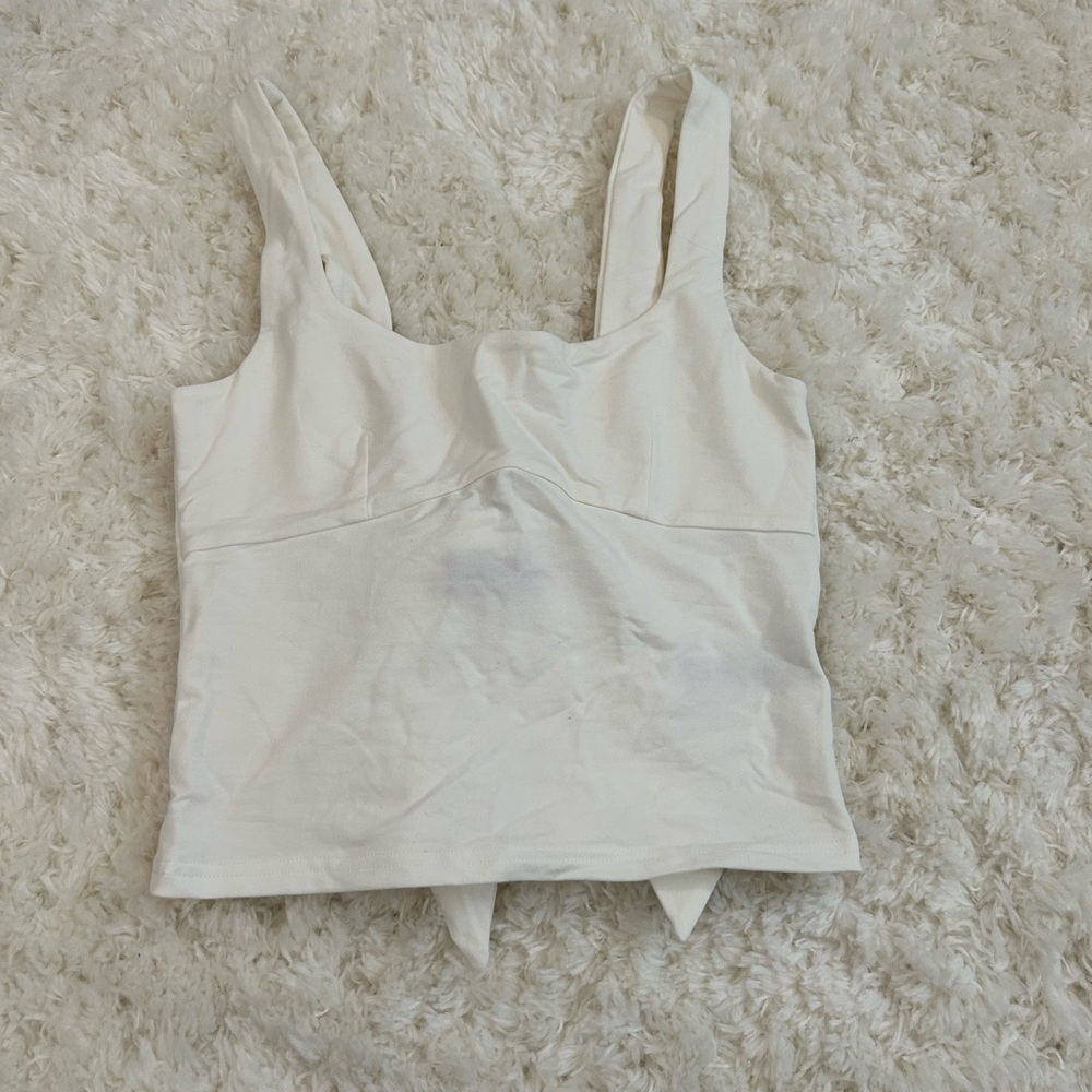 Edikted White Bustier Tank Top Sleeveless